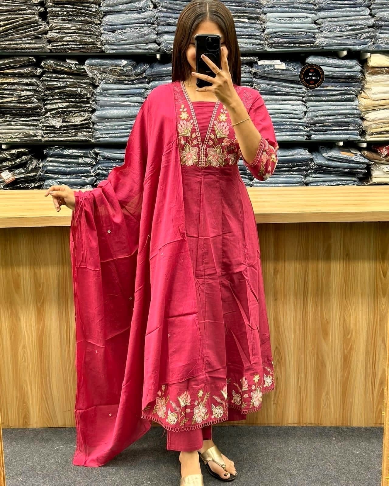 Anarkali Cotton Suit Set