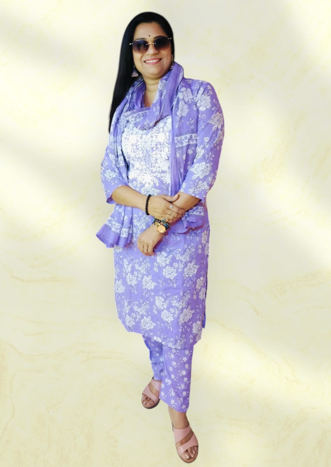 kurta pants and dupatta set