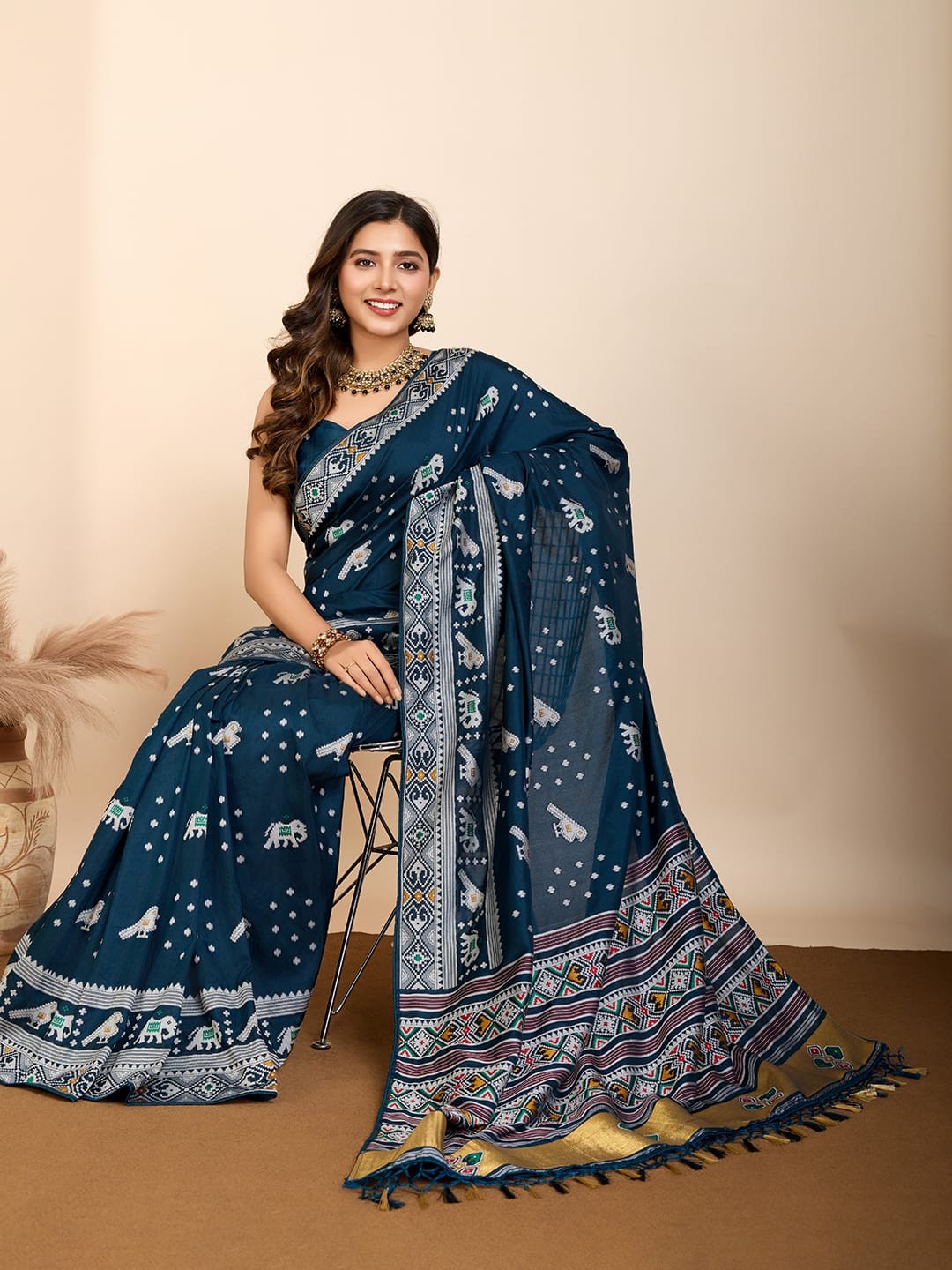HEER FASHION PRESENTS MUSLIN DOLA SILK SAREE